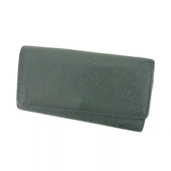 Louis Vuitton Key holder Key case Taiga Green Woman Authentic - Picture 1 of 12